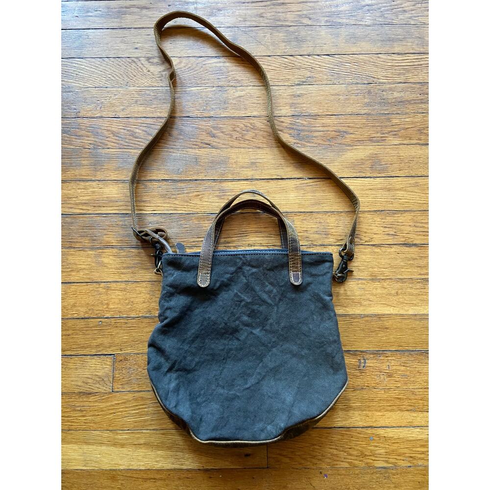 MYRA BAG Boho/Western Woven Cotton Crossbody Bag w/Leather Trim - Picture 7 of 13